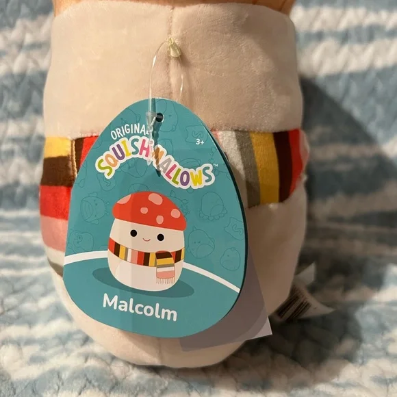 Fall Malcolm the Mushroom with a Scarf 8 inch Squishmallows - Picture 4 of 5